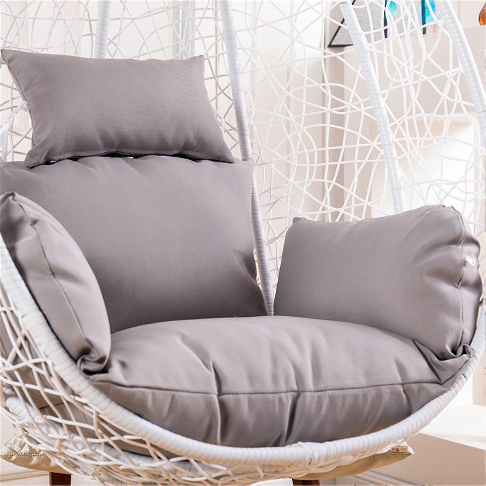 Hanging Egg Chair Cushion Cover - Grey Replacement Cover for Swing Chair Seat Pad - Outdoor Use, No Padding Included