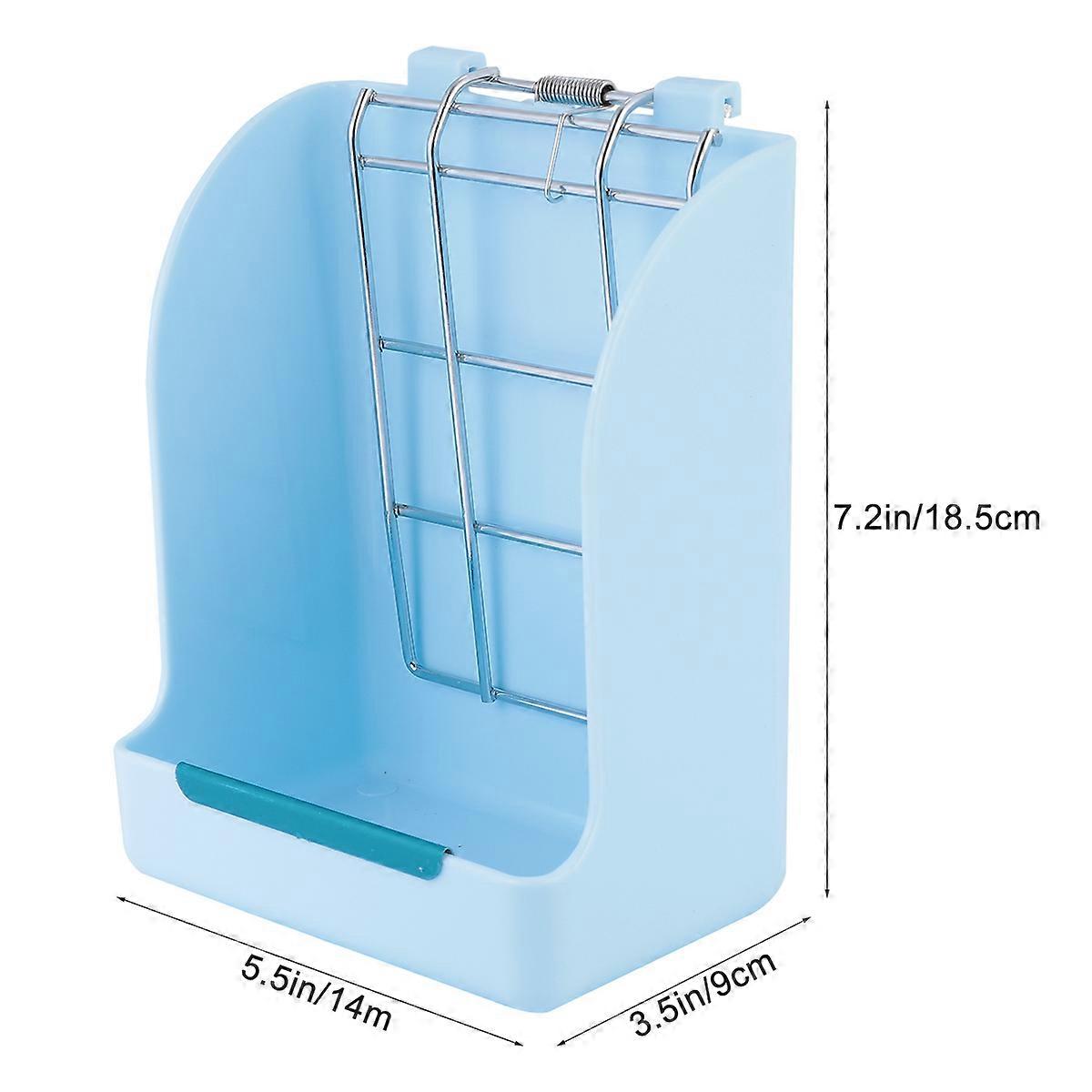 Rabbit Grass Rack Feeding Rack for Small Pets 3Pcs Blue Plastic Feeder