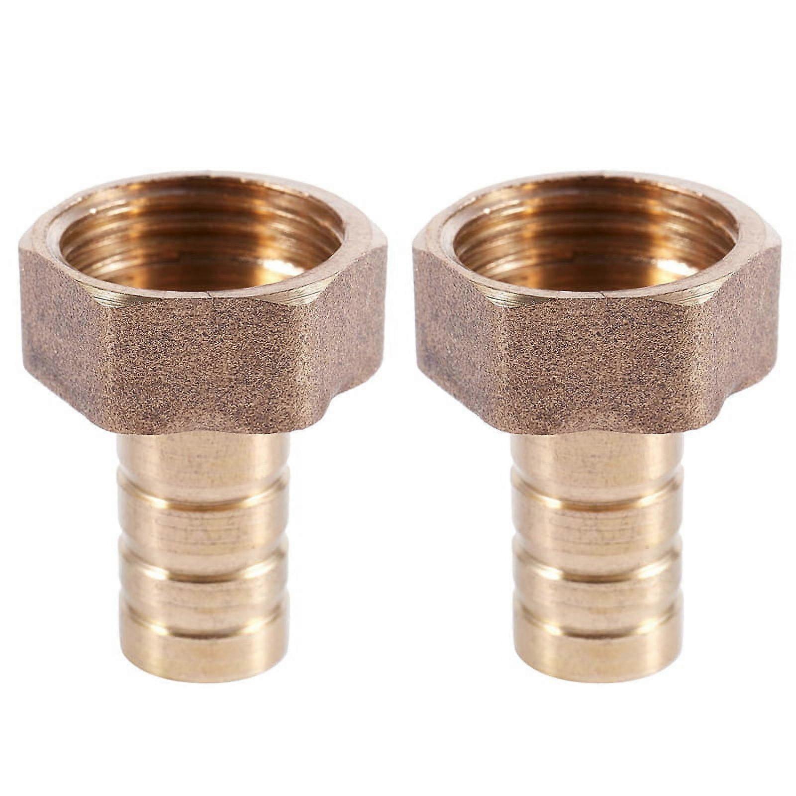 2pcs 12mm Hose Barb 1/2BSP Female Thread Quick Joint Connector Adapter Gold