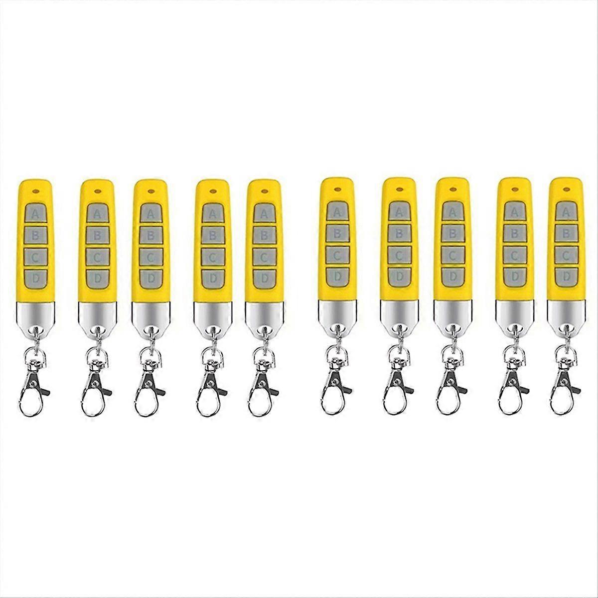 10pcs 433MHz Remote Control Compact Wireless Duplicator for Garage Doors Gates Systems Universal Co