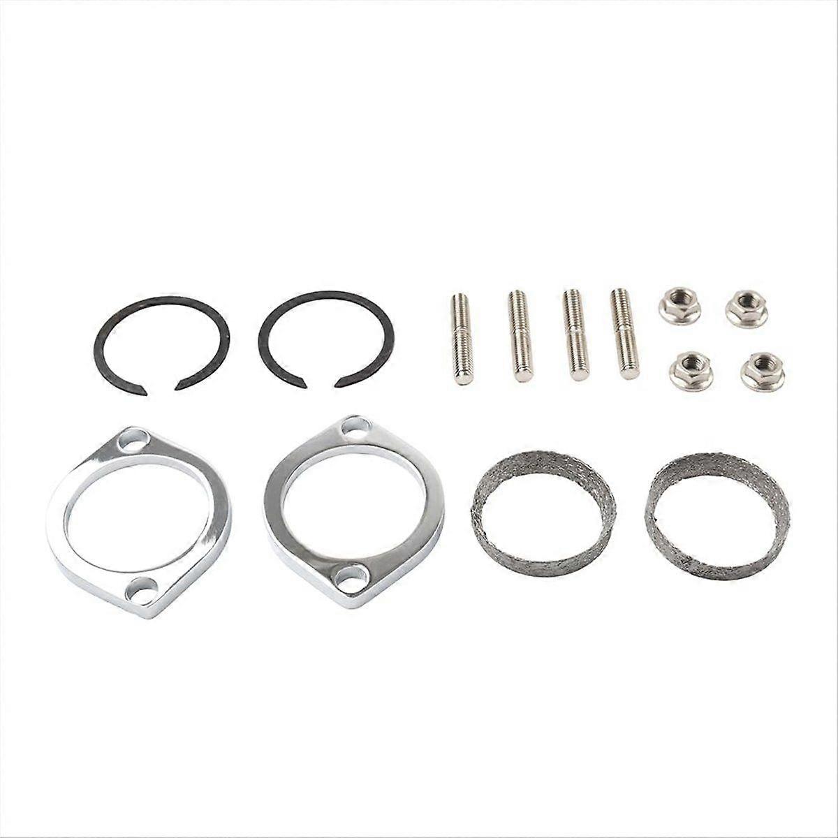 Exhaust Flange Install Kit Flanges Gaskets Nuts Washers for Harley