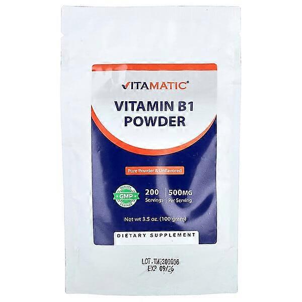 Vitamatic, Vitamin B1 Powder, Unflavored, 3.5 oz (100 g)