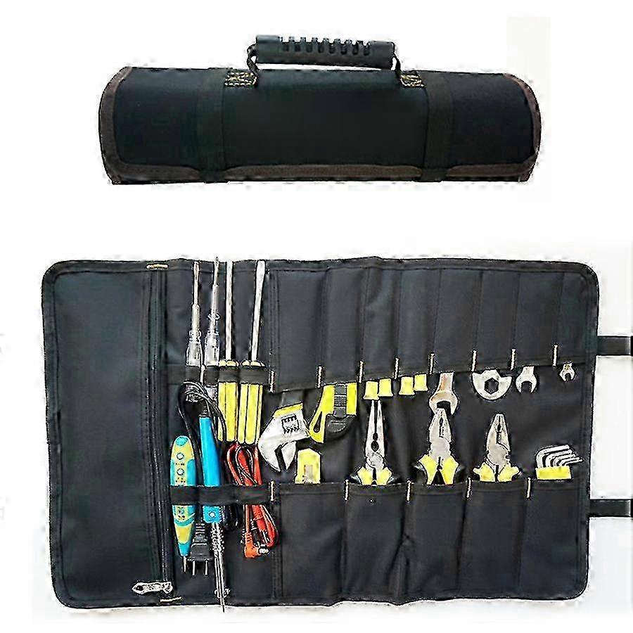 Versatile Tool Storage Solution-Black Roll Up Bag miao8