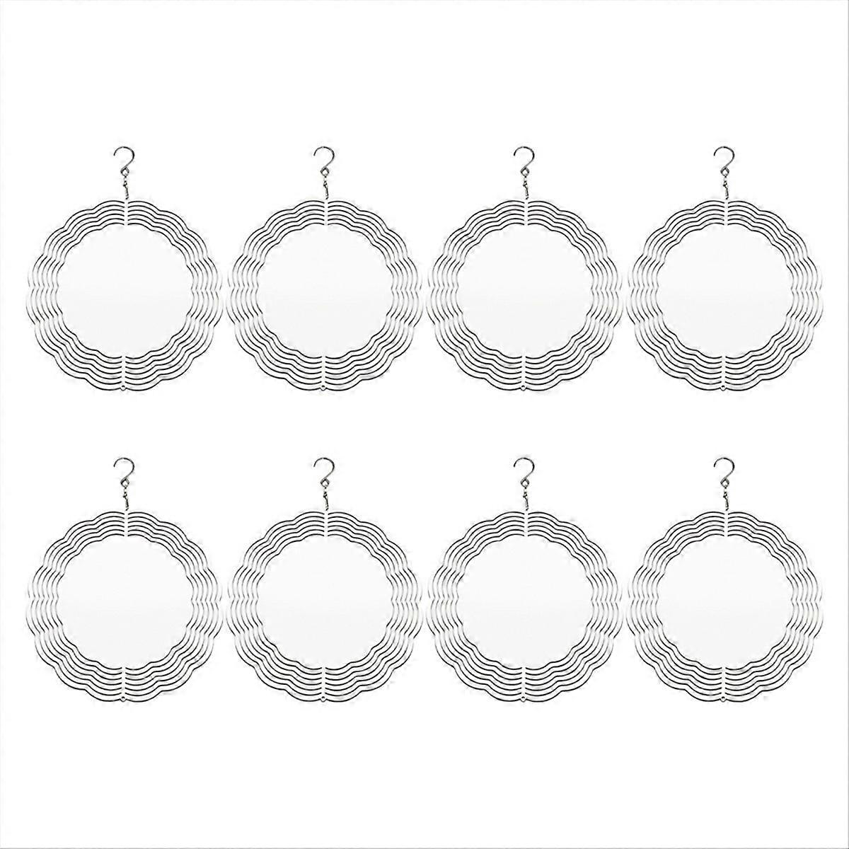 8Pc 8Inch Sublimation Wind Spinner Blanks 3D Wind Spinners for Indoor