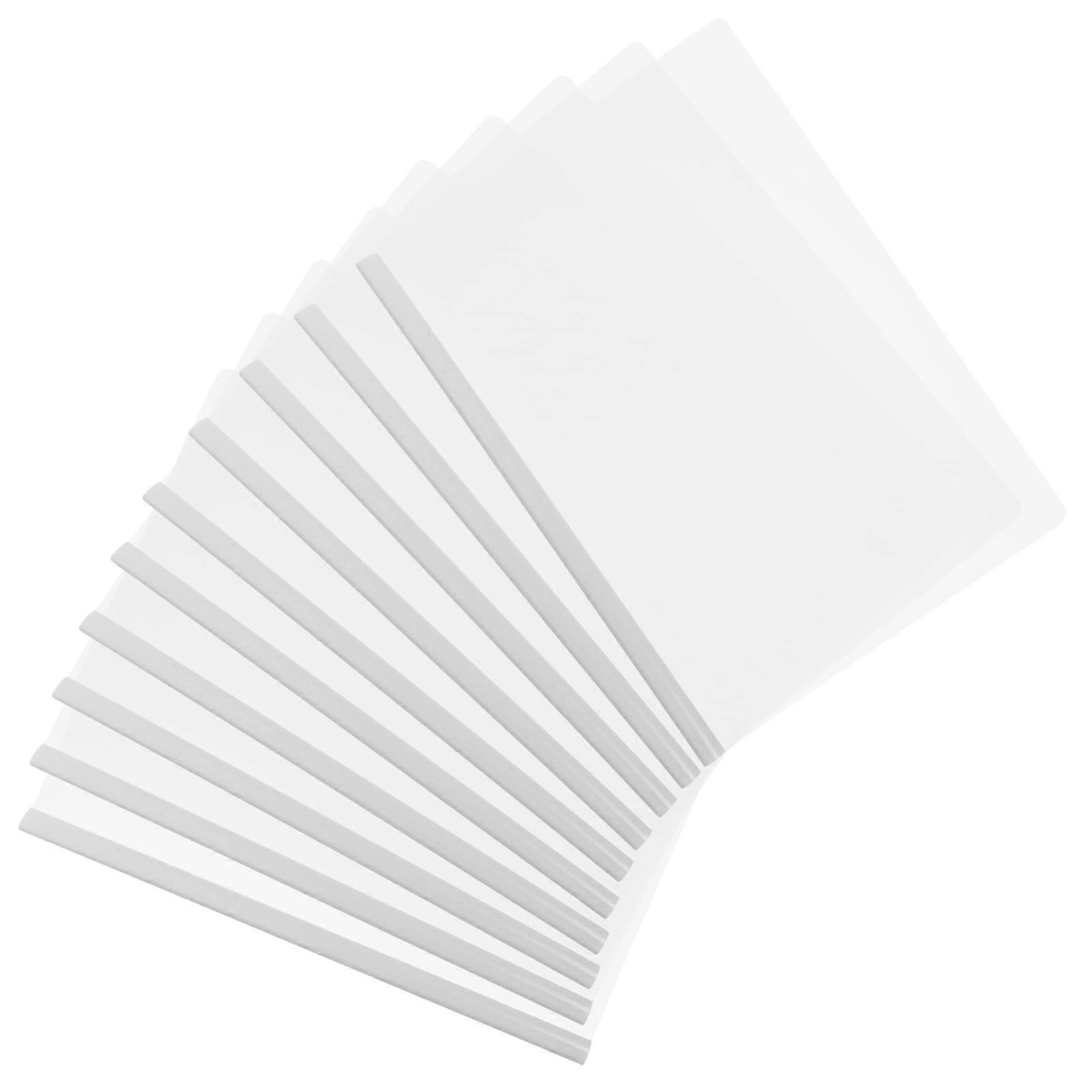 10pcs File Organizers File Folders with Sliding Rods Transparent Report Covers Business File Covers (A4)