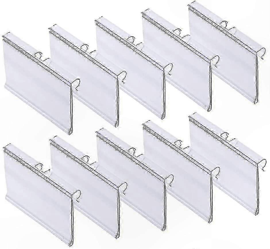 Transparent Plastic Label Holders for Price Tags and Shelf Organization (70 Pieces)