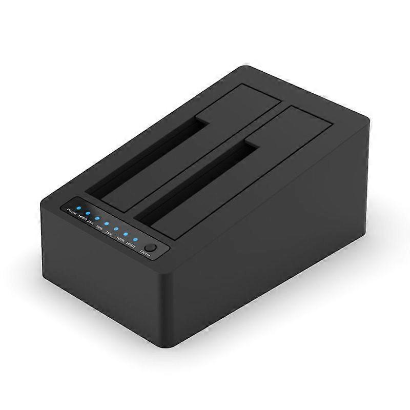 Multifunktionaler Festplattensockel 2,5/3,5-Zoll-Dual-Disk-Festplattenbasis USB3.0 Offline-Kopie-Festplattenbox