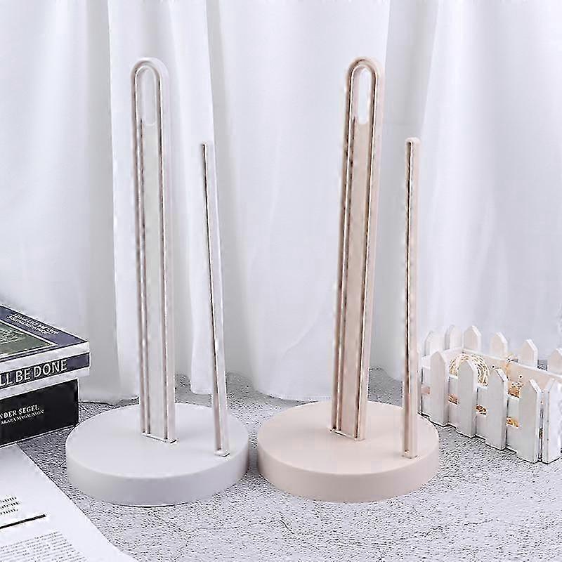 25-26 Vertical Roll Holder Paper Shelf Desktop Towel For Kitchen Tissue Punch-Free