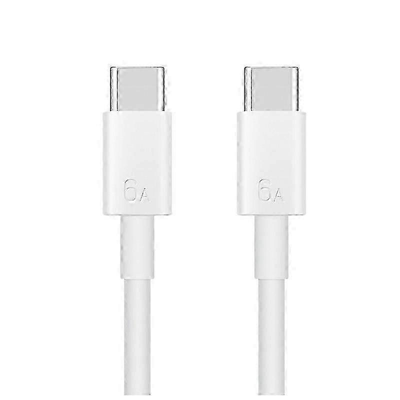COMPATIBLE Huawei CC800 6A Type-C / USB-C to Type-C / USB-C Charging Data Cable, Length: 1.8m (White)