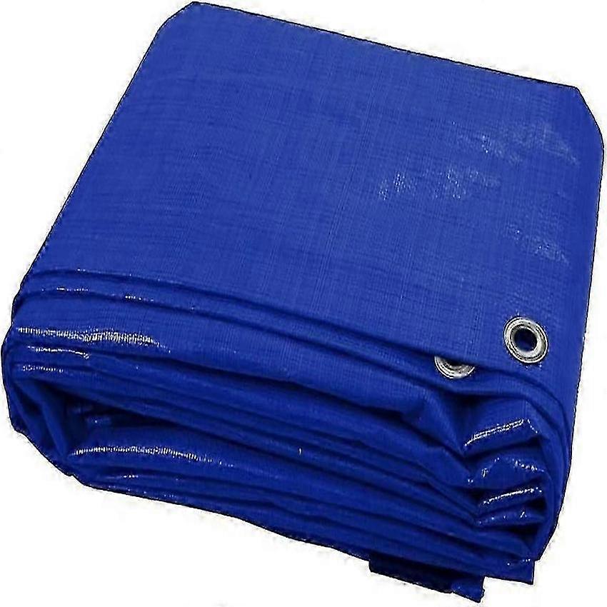 4 x 4 m Waterproof Tarpaulin Tarp with Reinforced Eyelets UV Protection Frost Resistant Multipurpose