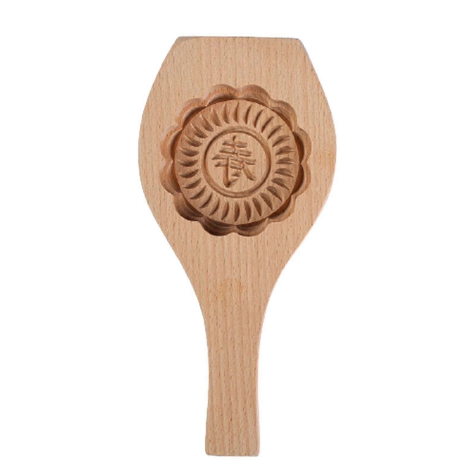 Carved Wooden Mooncake Cookie Stencils Diy Gingerbread Template Practical Kitchen Baking Tools Easy