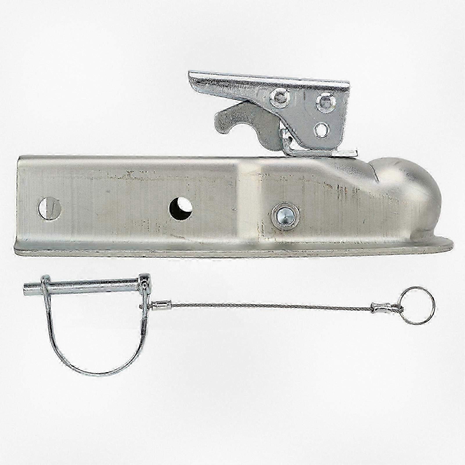 2 Inch Ball Head Trailer Tongue Coupler with 63mm Channel Width and 3500lbs Load Capacity, Rust Resistant for Caravan and RV Use