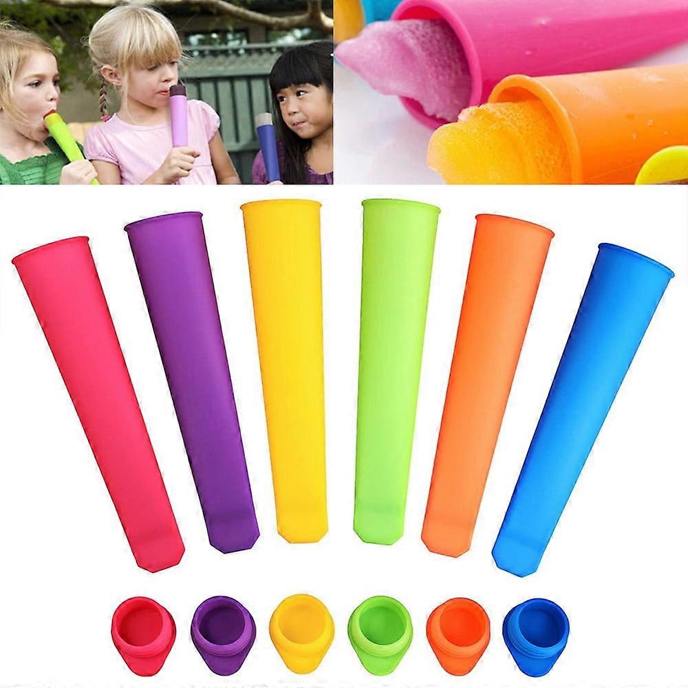 Donemore Popsicle Molds - 6 Pieces Easy Release - Reusable Push Up Stick Ice Pop Molds Maker