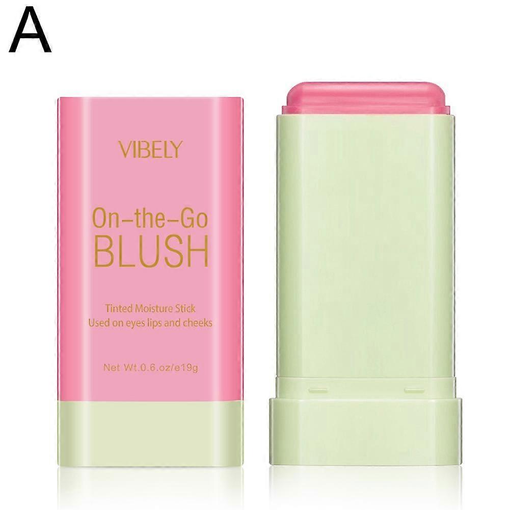 Portable Blush Stick For Easy Multi Use Makeup Long Lasting Smudge Proof 3 Colors