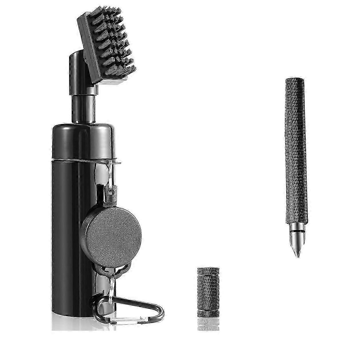 Golf groove sharpener for golf with cleaner and brush set