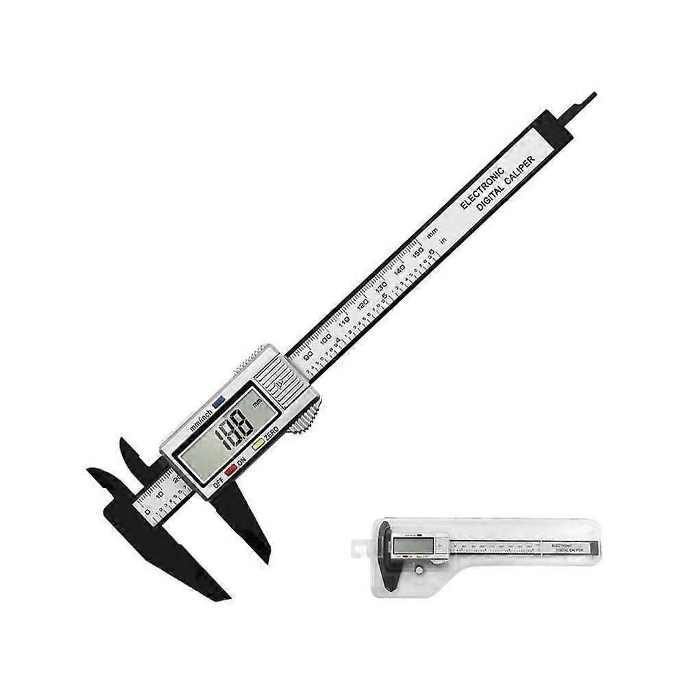High Precision Digital Caliper 6 Inch Carbon Fiber Composite Lightweight for Jewelry Making and Craft Projects