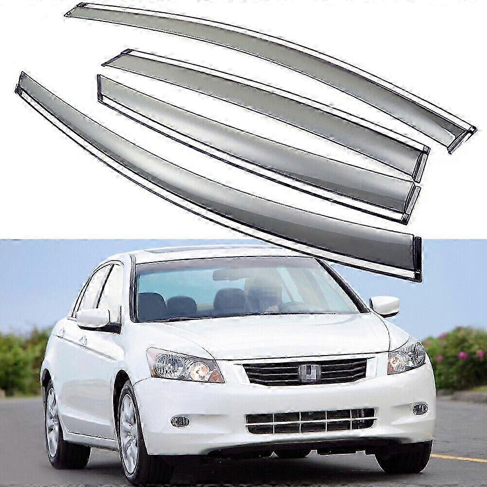 Rain Guards Window Visors Vent Shade Deflectors For Honda Accord Sedan 2008-2012