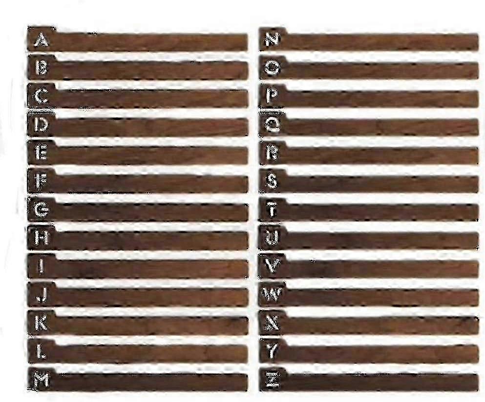 Wooden Record Organizers with Alphabetical Tabs and Dividers