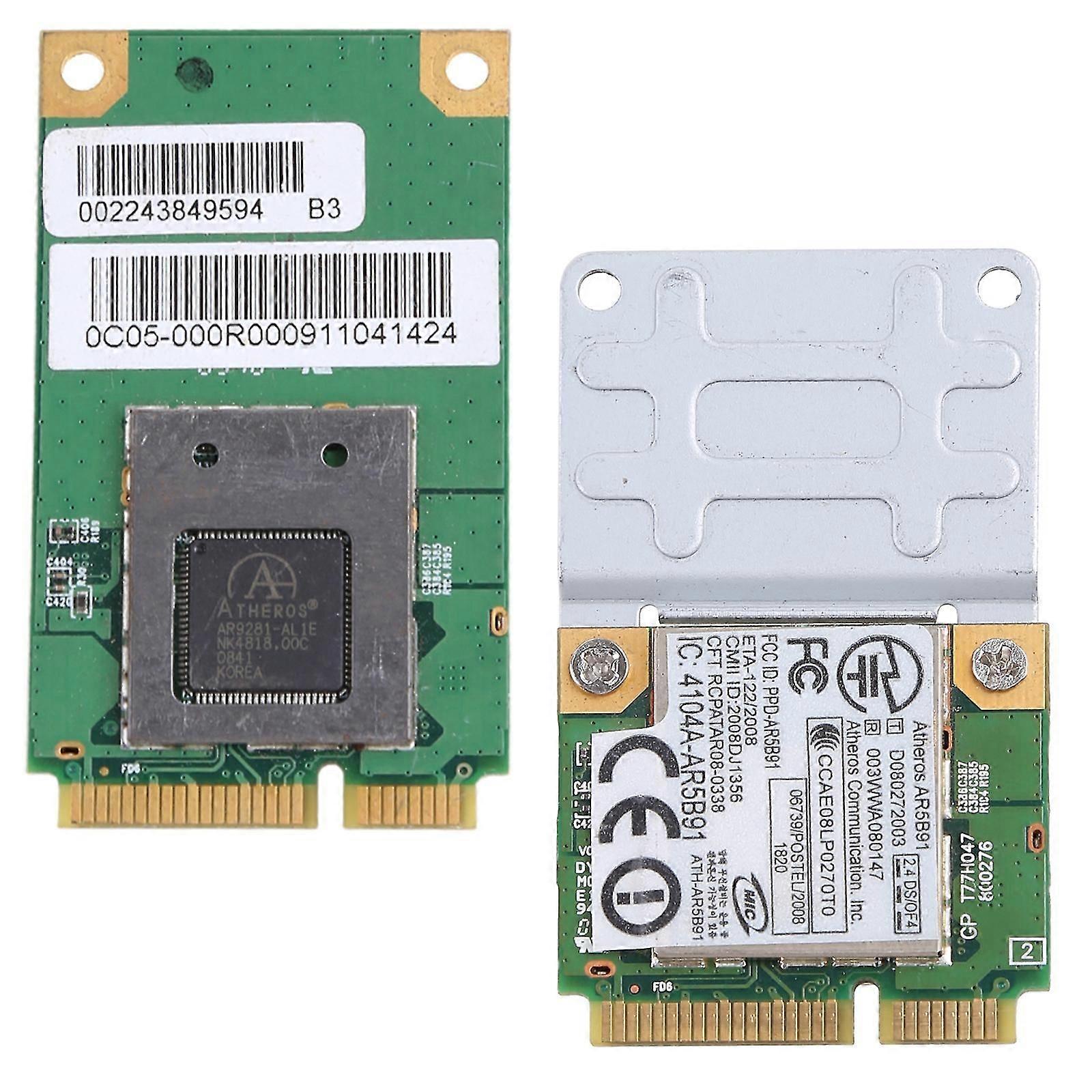 Placa sem fio para Atheros Ar9281 Ar5b91 Ar5b91-x Aw-ne771 300mbps Wifi Mini Pci-e Card Adapter