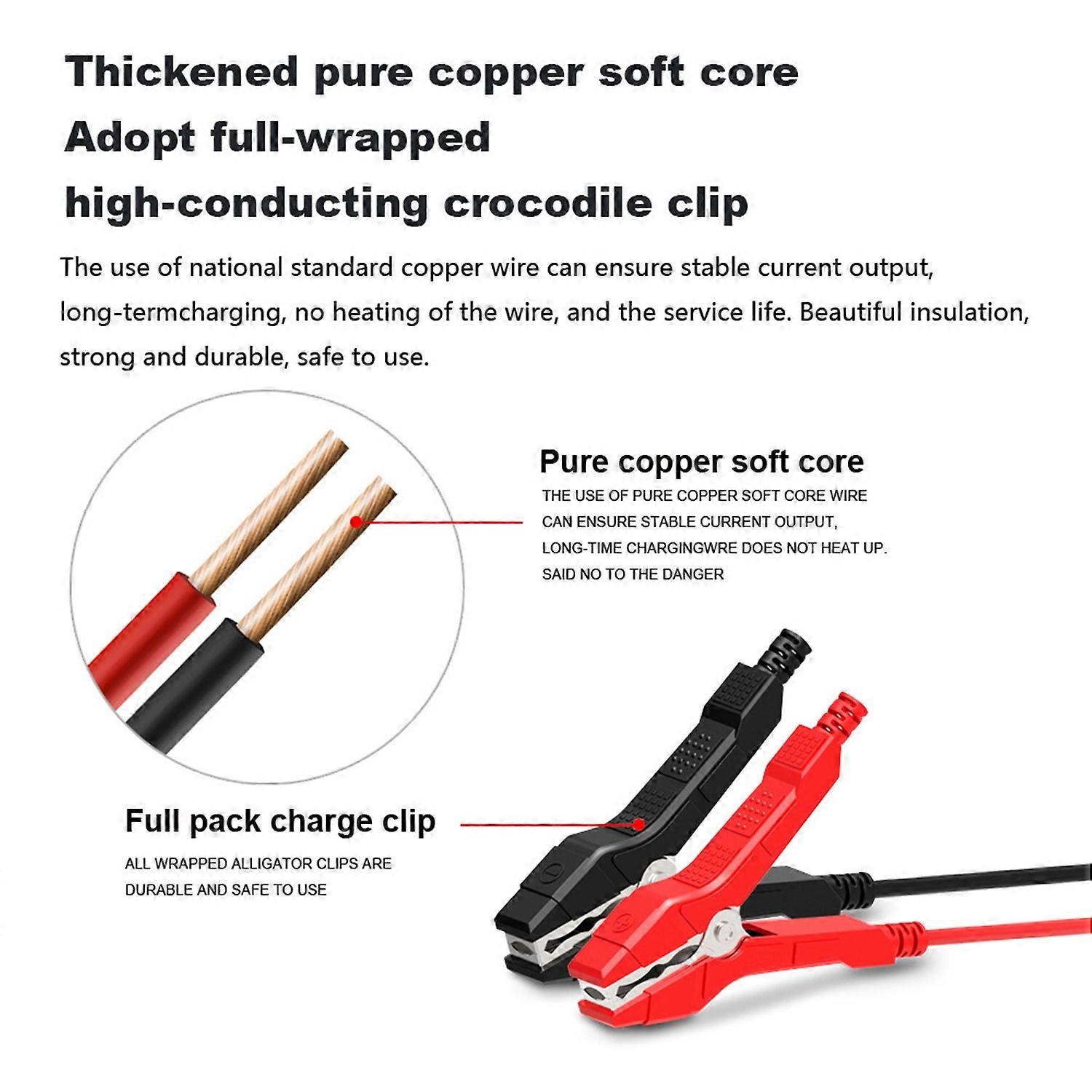 FOXSUR Car Battery Charger Smart Battery Charger with Function Large Colorful Display Multiple Prote