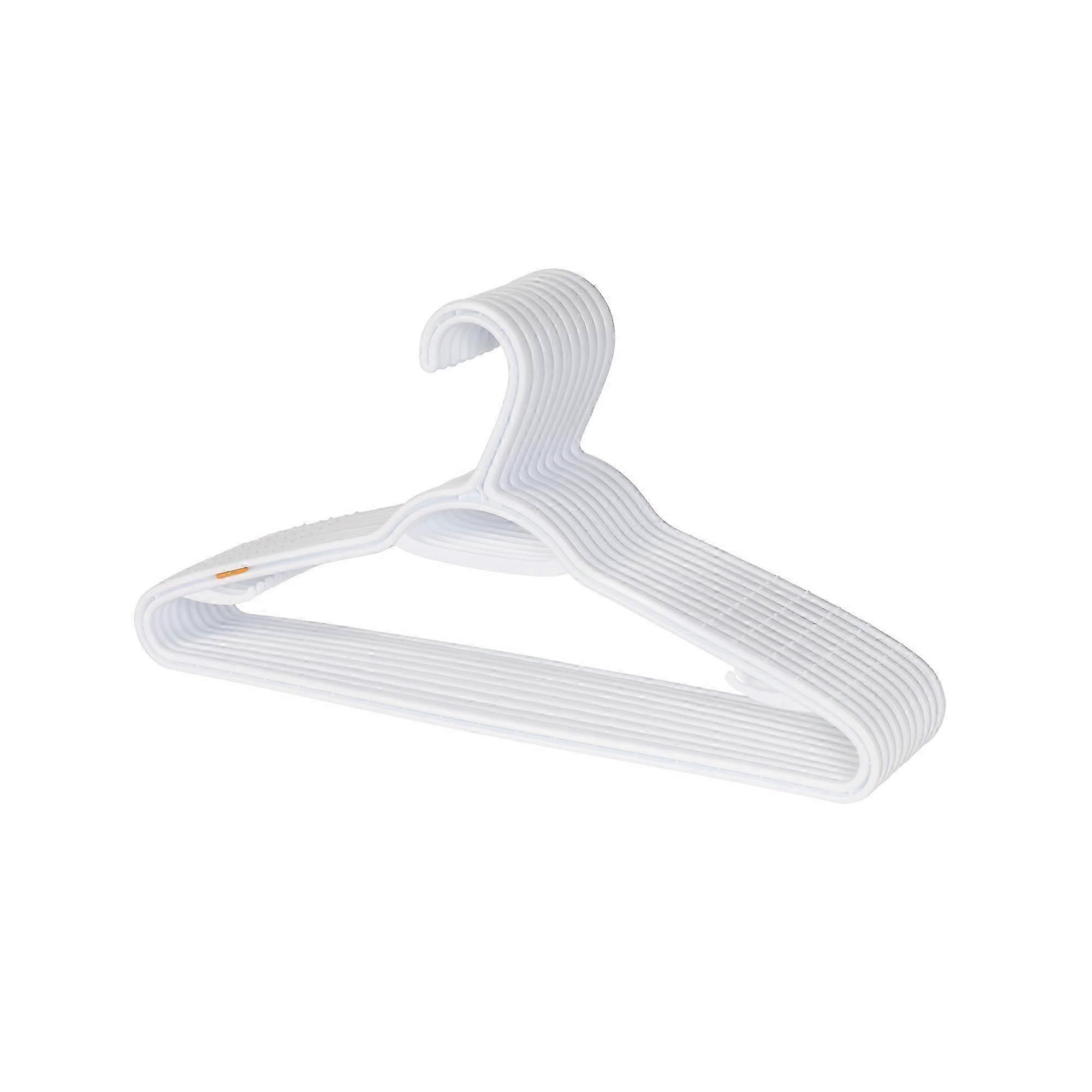 10 Pack Neatfreak! slim plastic clothes hangers with hooks and bar SZRH