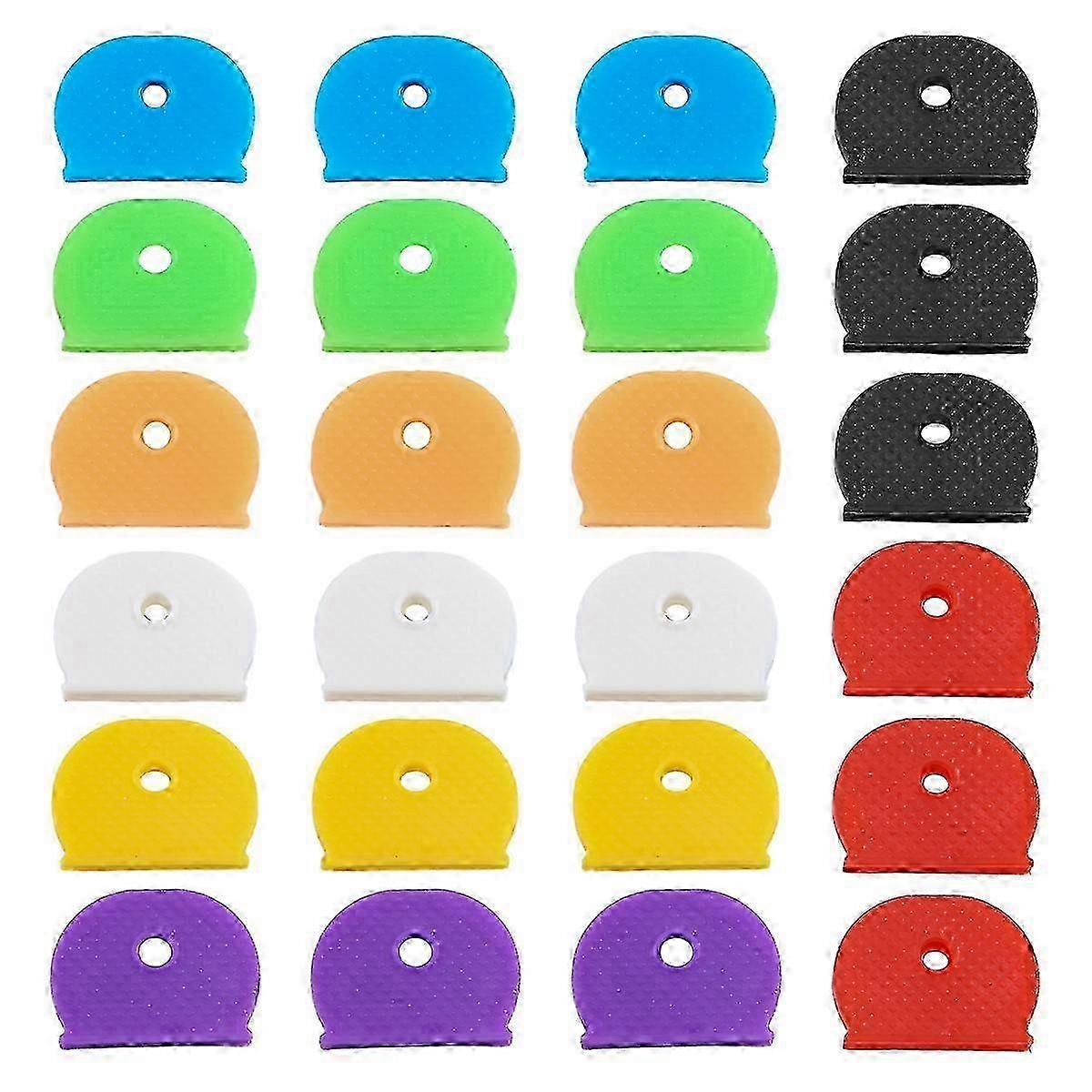 Flexible Key Cover 24 Key Caps For Easy Door Keys Identification In Multiple Colors