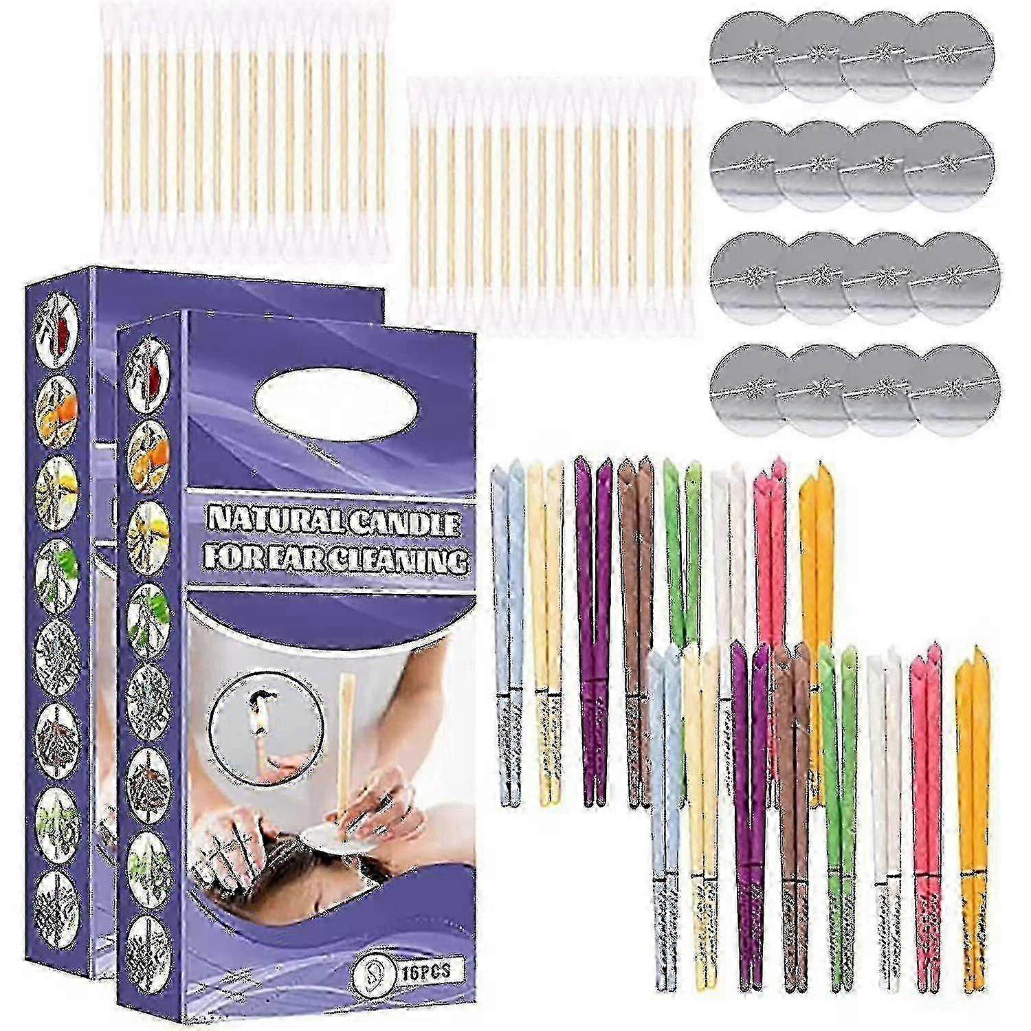 Świece do usuwania woskowiny do łagodzenia szumów usznych - Naturalne świece do uszu z wosku pszczelego do dzwonienia w uszach Gromadzenie woskowiny -CNC