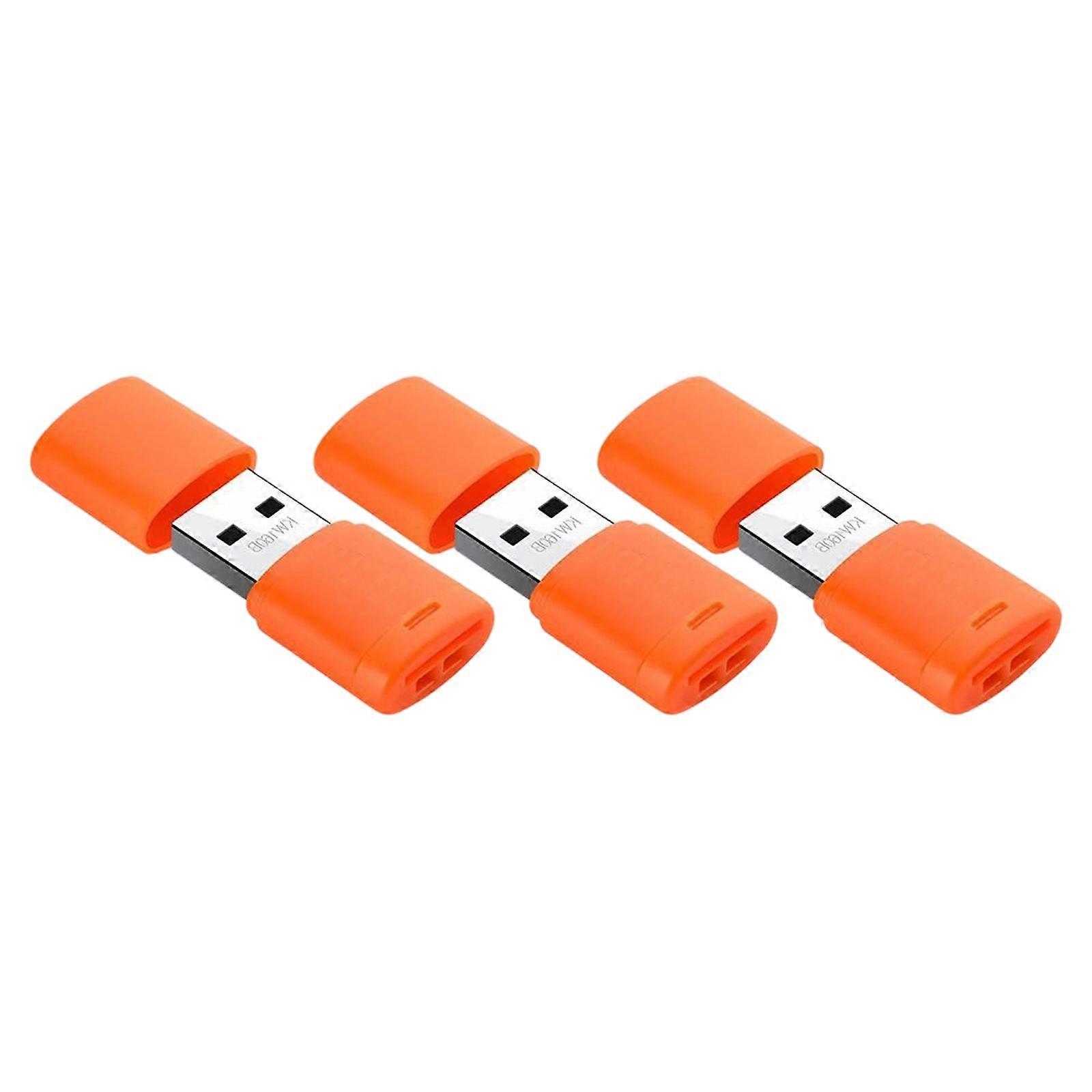 Portable USB2.0 TF MicroSDs Card Reader Plugs and Play Fast Speed Data Transfer for Camera Drones PC  Orange