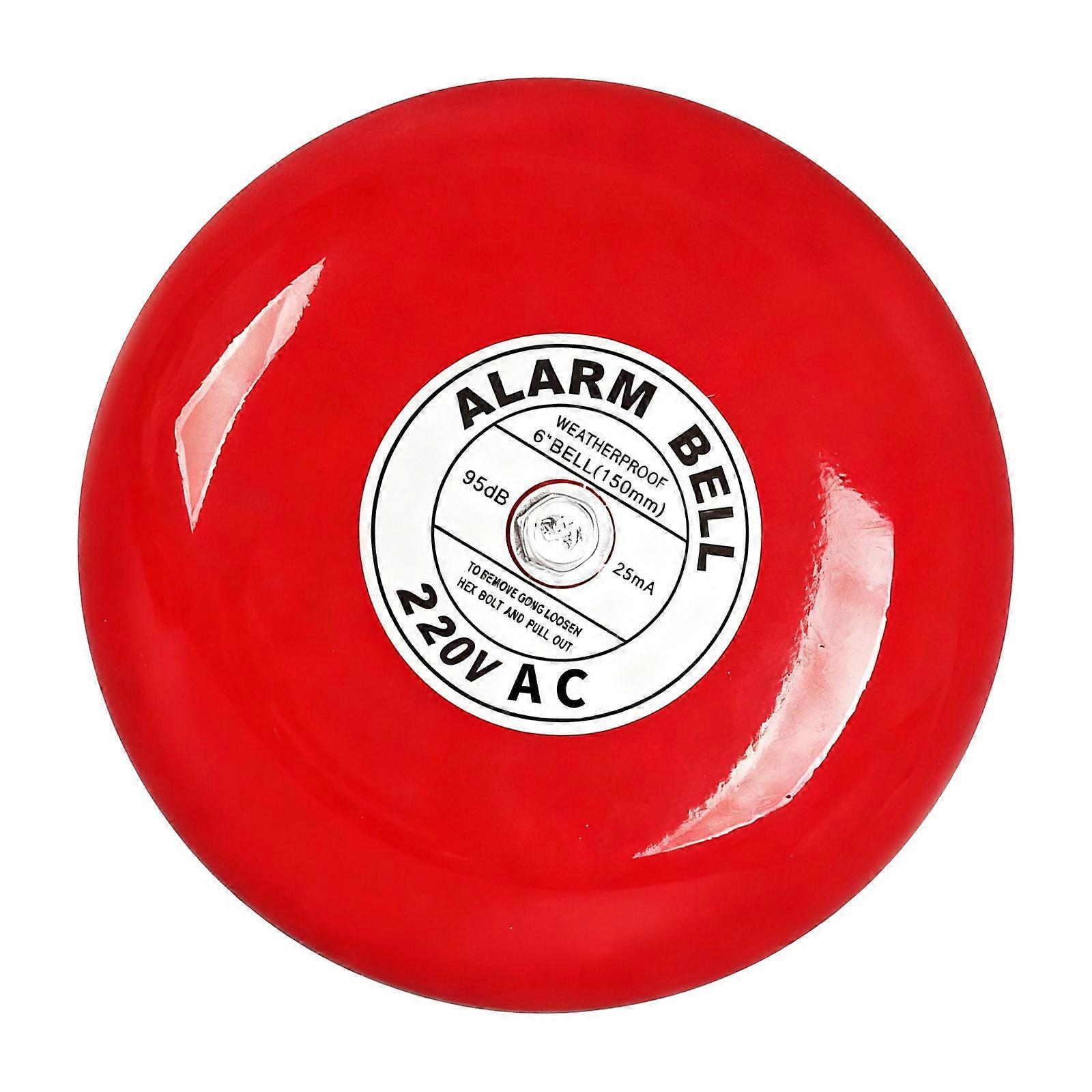 Strong Metal Emergency Alerts Siren 6 Inch 95dB Loud Warning Tone Weatherproof Design For Home Office Security Multicolor