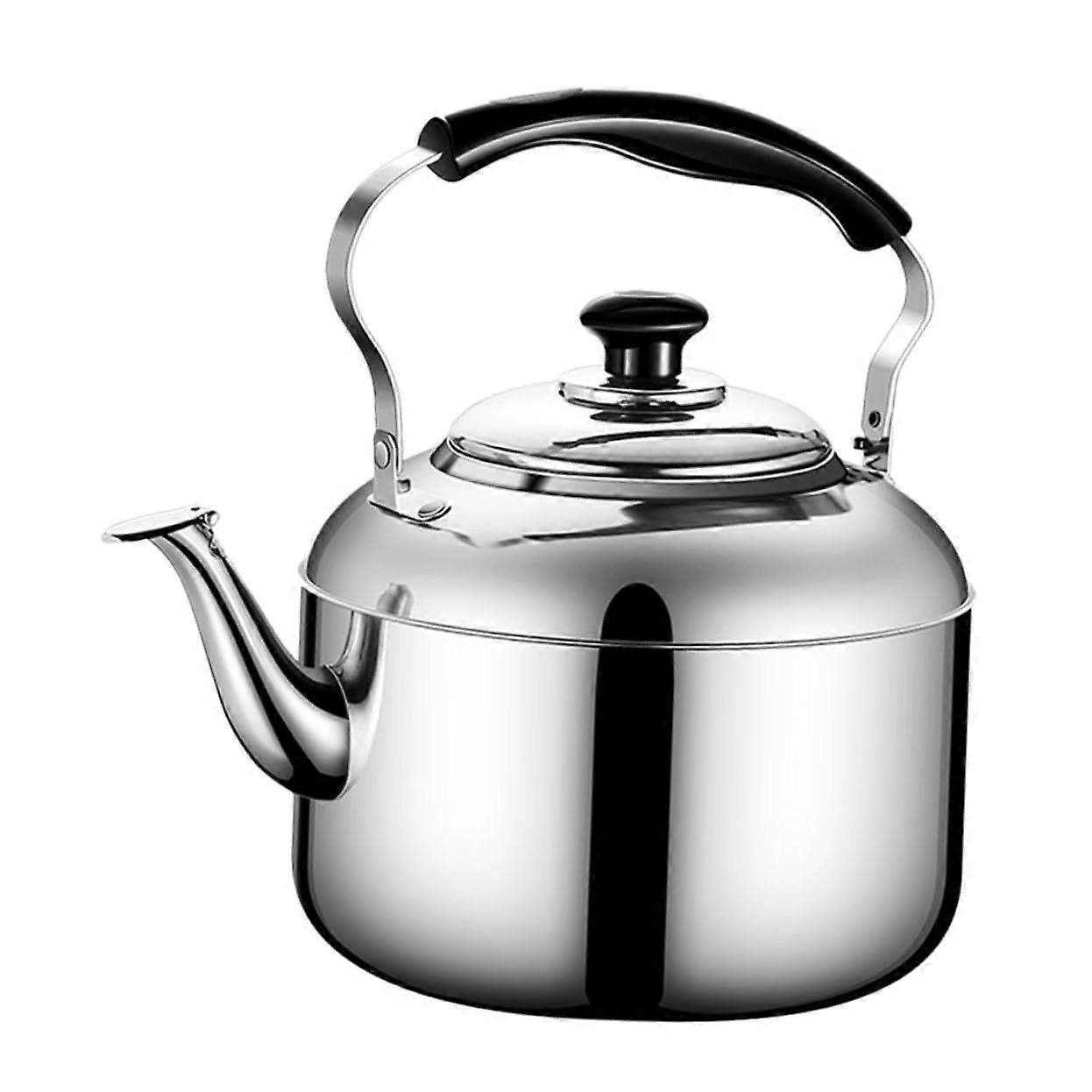 Stovetop Boiling Water Kettle Portable 4L Capacity Metal Teakettle With Whistle For Camping And Home Use