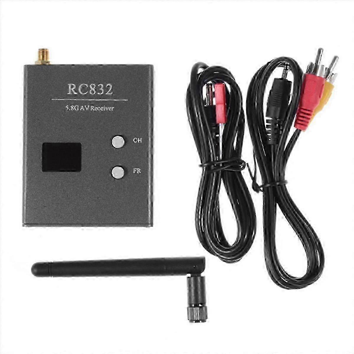 RC832 FPV Receiver 5.8GHz 48CH RC832 AV Receiver with Antenna for FPV Multicopter RC Quadcopter z