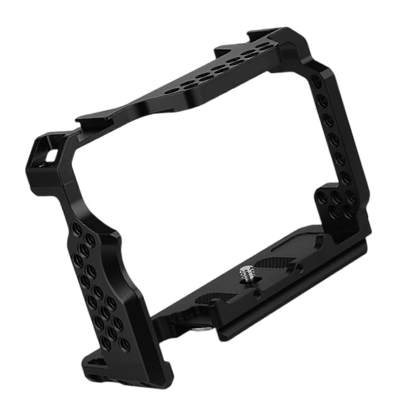 Aluminum Camera Cage Rig with Cold Shoe Mount 1/4inch Threaded Holes Camera Bracket for A7M3/A73/A7R3/A7R2 Camera Accessories Multicolor