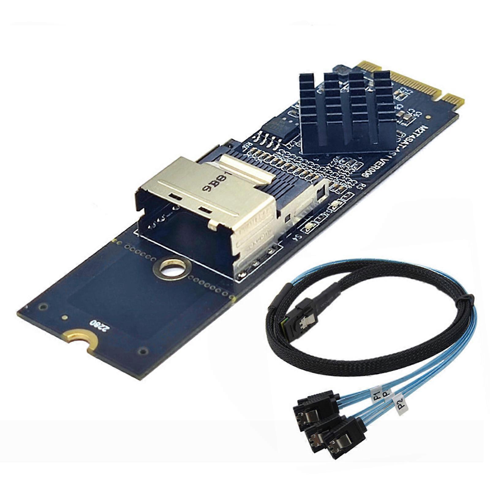 Expand Storage Capacity with M.2 NVME to SFF 8087 Adapter Card Expansion Card Mini SA36PIN/SATA Hard Drive Adapter Multicolor