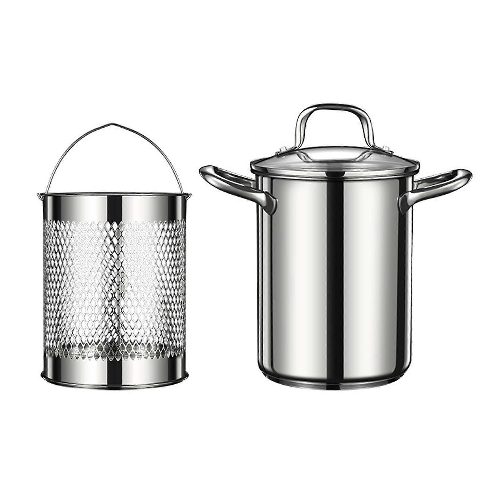 Efficient Heating Deep Fryers Basket Deep Fat Fryers Large Frying Cookware Suitable for Restaurant Tempuras Chicken Multicolor