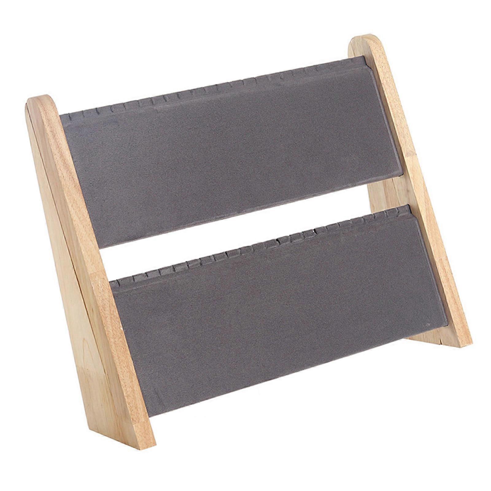 Velvets Jewelry Display Holder Pendant Display Rack Bracelet Display Props Suitable for Necklace and Bracelet Displaying  Gray