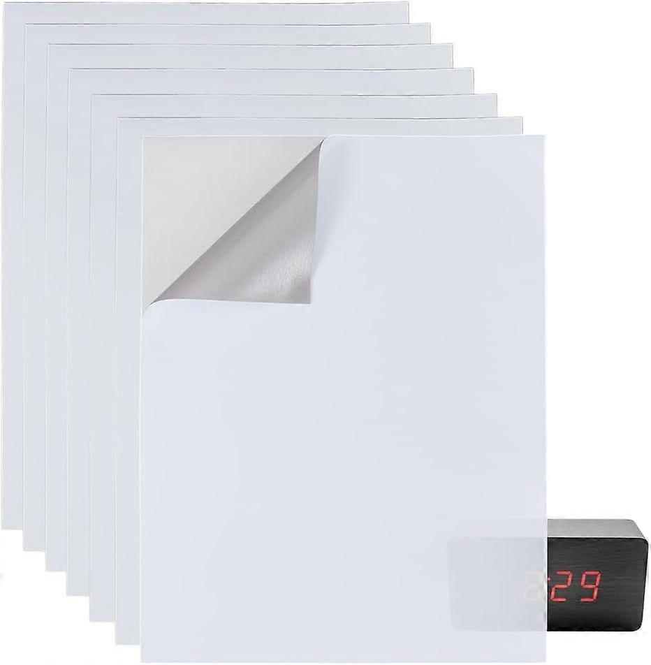 7 Sheets LED Light Blocking Stickers 6.7x5.1 Inch White Adhensive Light Filters Light Dimming Sheets Blackout Light Stickers for Electronics Alarm Clo