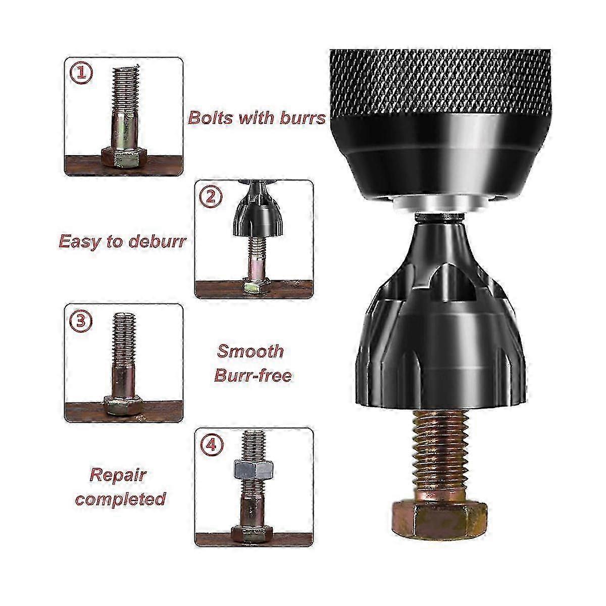 Quick-Release Deburring Chamfer Drill Bit compatible with Hex - External Chamfer Tool compatible with Bolts