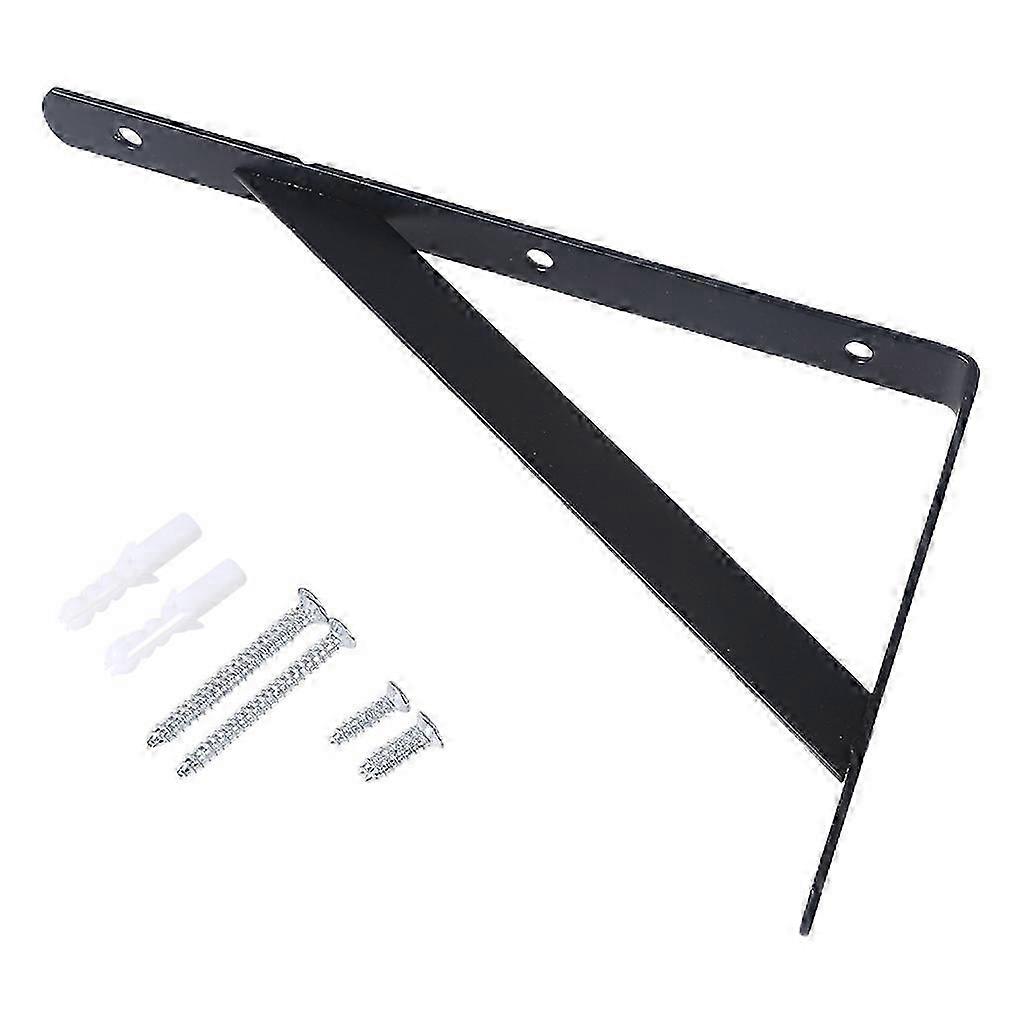 Heavy Duty Stainless Steel Shelf Bracket Mounting for Triangle Corner Brackets for Desk Table Work Space Saving Black 2