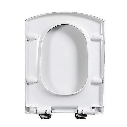 Square White Toilet Seat Slow Close Quick Release Thick PP Adjustable Hinge Easy Clean Model 03A