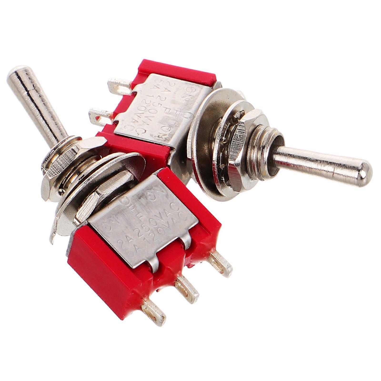 Momentary Toggle Switch with 3 Pin Terminals for Electrical Circuits 2Pcs