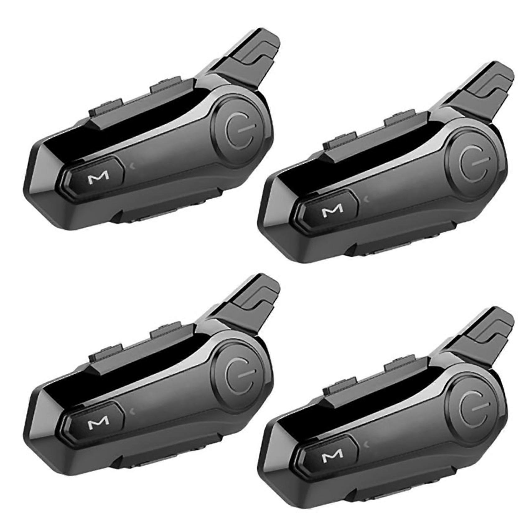 4X Motorcycle Bluetooth Headset Intercom Interconnection Outdoor Riding Headset Communication
