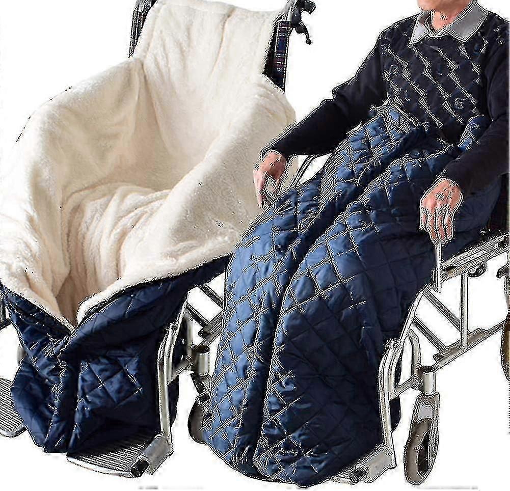 Wheelchair Blanket - Windproof And Warmth - Adults - Suitable For Wheelchairs - Suitable For Wheelchairs - Blue