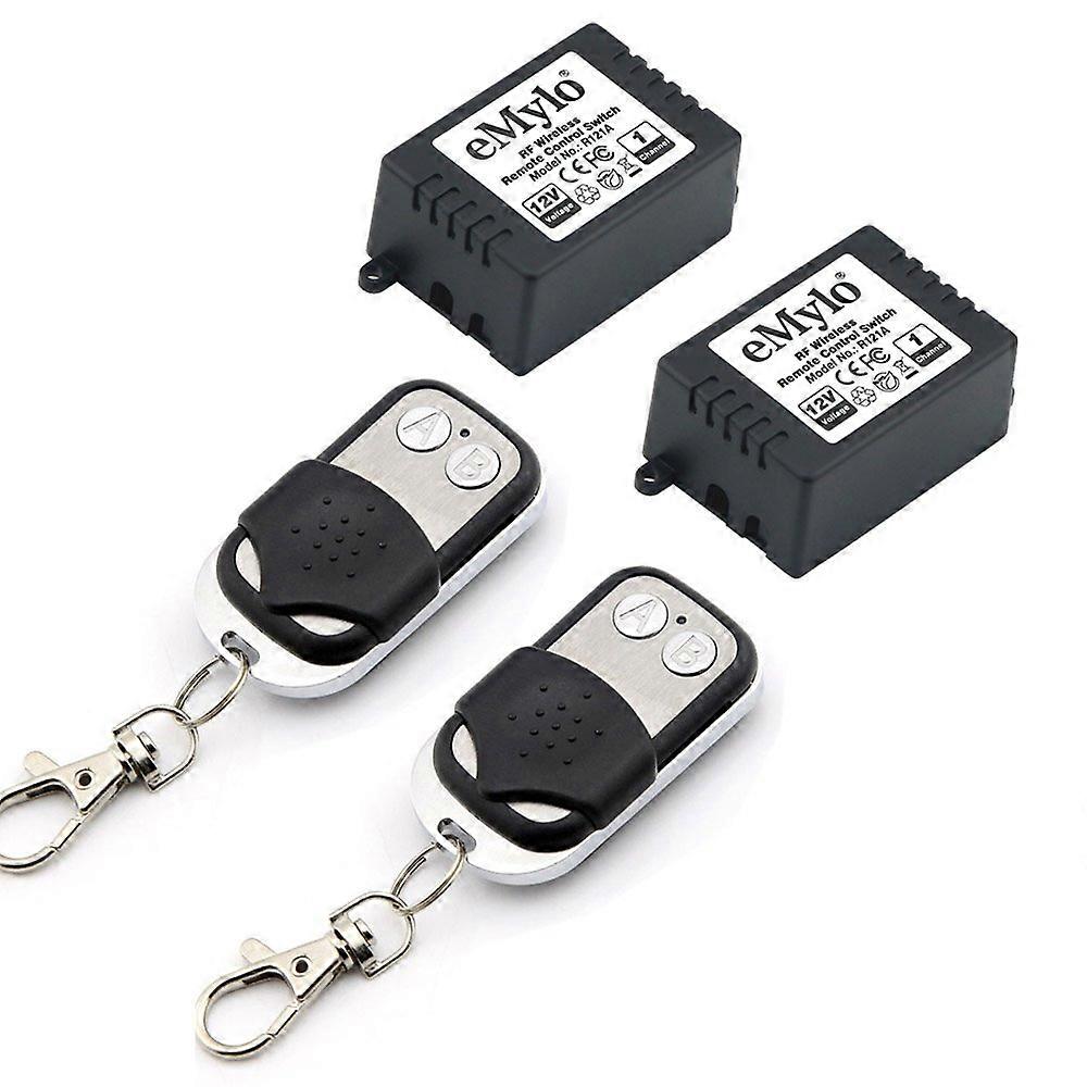 12V RF Wireless Relay Switch Long Range Remote Control Momentary 1 Channel Receiver Transmitter
