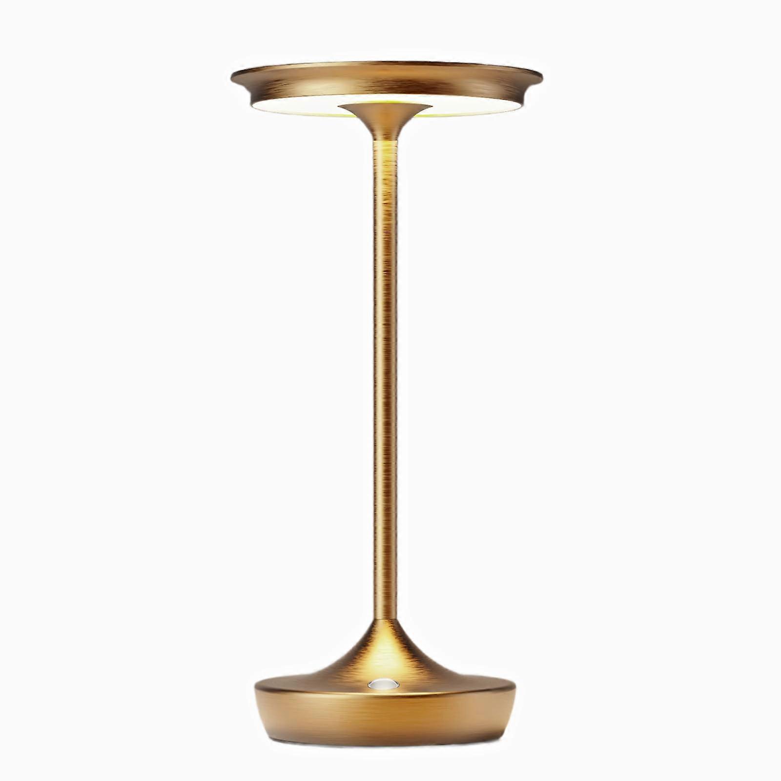 Cordless Rechargeable LED Table Lamp with Touch Dimming, 3 Color Modes, IP54 Waterproof, Titanium