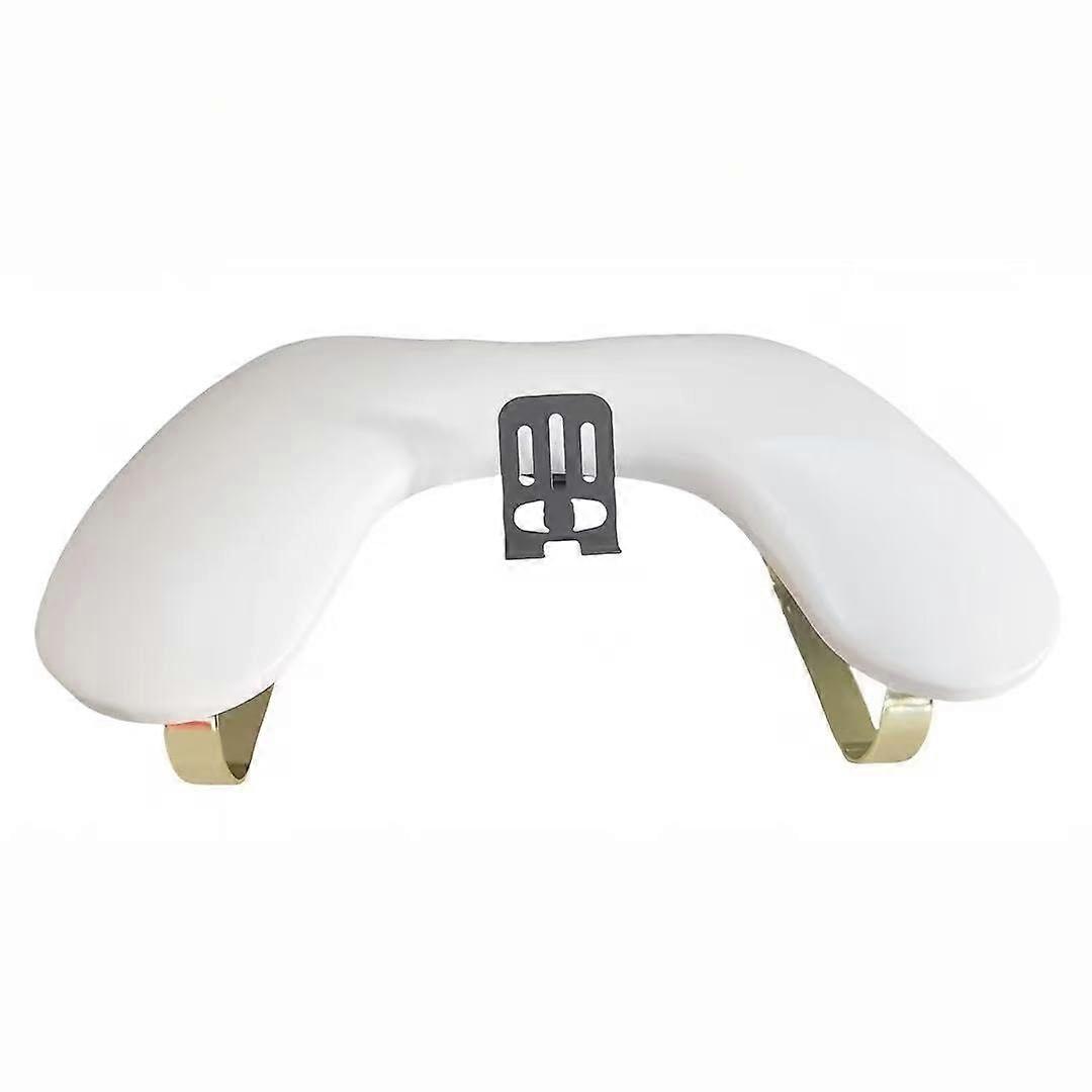 PU Leather Manicure Hand Rest Pillow with Ergonomic Support and Phone Holder for Salon and Home