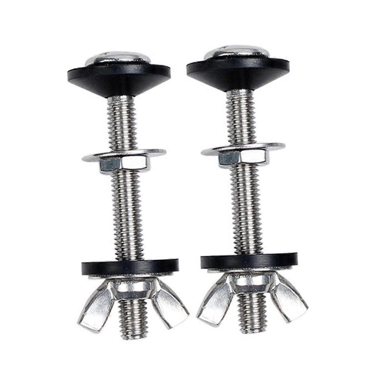 2 Sets Heavy Duty Toilet Tank Bolts Replacement Kit with Nuts and Washers for Leak Prevention