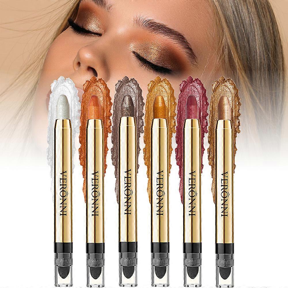 Highlighter  Gloss Eyeshadow Pencil Double End Beads Bright Flash Eyeshadow Stick Anti Sweat Long High Color Eyeshadow Makeup