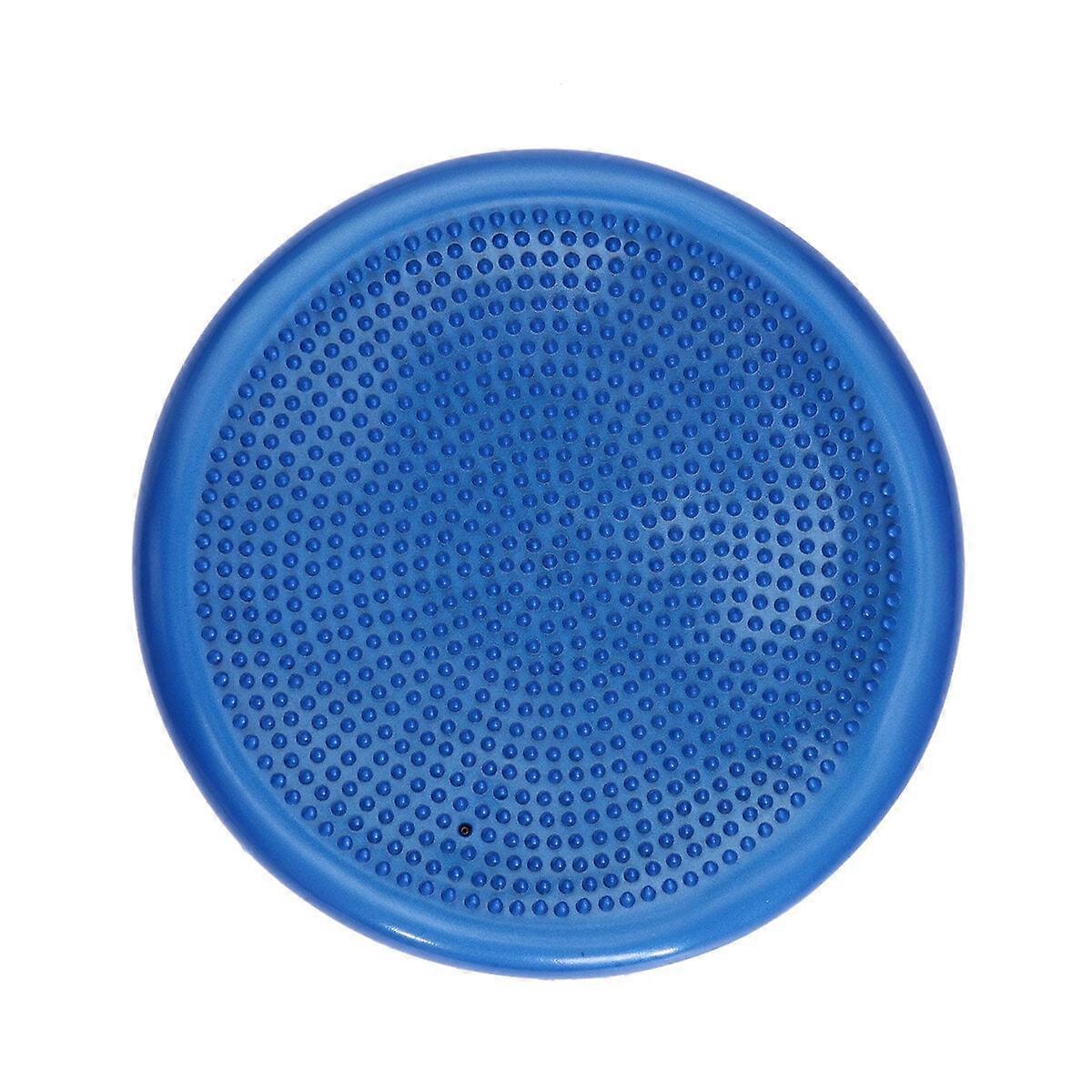 Inflated Stability Wobble Cushion Extra Thick Core Balance-Disc Wiggle Seat for Improving Core Strength Relieving Back Pain (Blue)