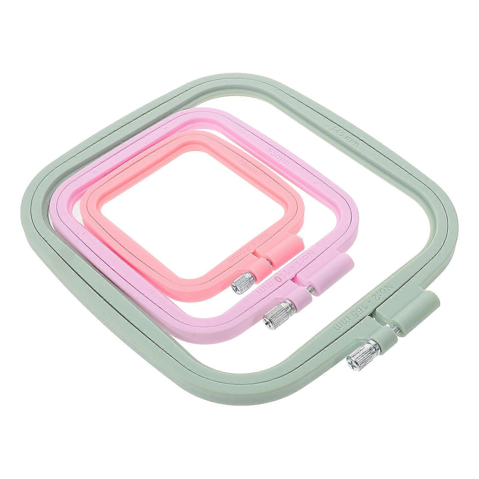 Multi Color Square Embroidery Hoop Frame for Embroidery 1Set Durable ABS Material