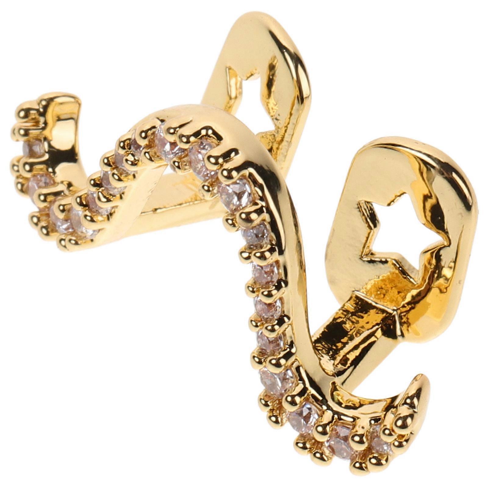 Decorative Teeth Twisted Wave For Individualistic Users Offering Stylish Golden Copper 1Set